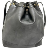 【Christian Dior/クリスチャンディオール】 巾着 ショルダーバッグ レザー ブラックレザー/ゴールド金具 レディース【中古】【真子質店】【BL】 【MaKx】