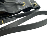 【Christian Dior/クリスチャンディオール】 巾着 ショルダーバッグ レザー ブラックレザー/ゴールド金具 レディース【中古】【真子質店】【BL】 【MaKx】