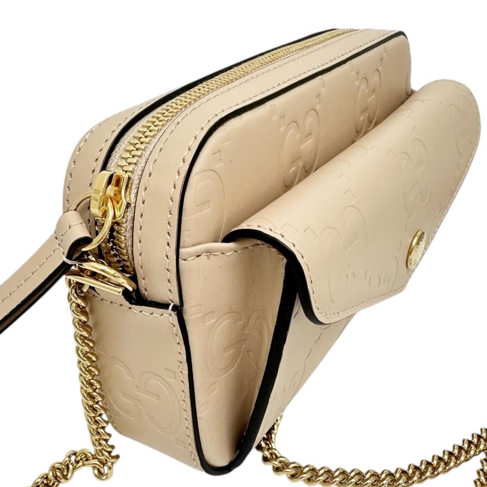 【美品】GUCCI グッチ　ショルダーバッグ　レザー　ブラック×ゴールド　613 楽天市場】グッチ GUCCI ショルダーバッグ レザー/メタル ブラック