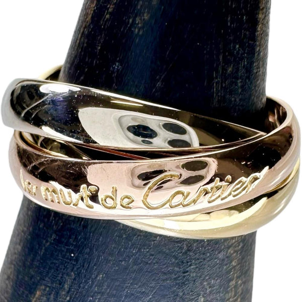 9.5号【CARTIER/カルティエ】 リング・指輪 トリニティ K18YGイエローゴールド 18金/K18PGピンクゴールド 18金/K18WGホワイトゴールド 18金 6.7g 50 レディース 【中古】【真子質店】【BL】 【SxT】