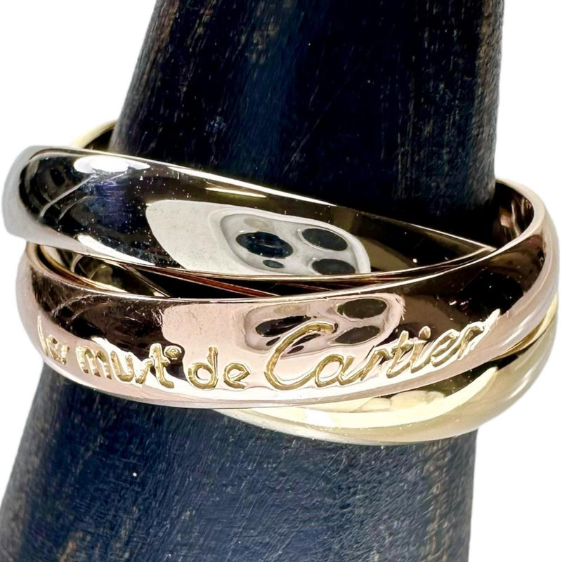 9.5号【CARTIER/カルティエ】 リング・指輪 トリニティ K18YGイエローゴールド 18金/K18PGピンクゴールド 18金/K18WGホワイトゴールド 18金 6.7g 50 レディース 【中古】【真子質店】【BL】 【SxT】