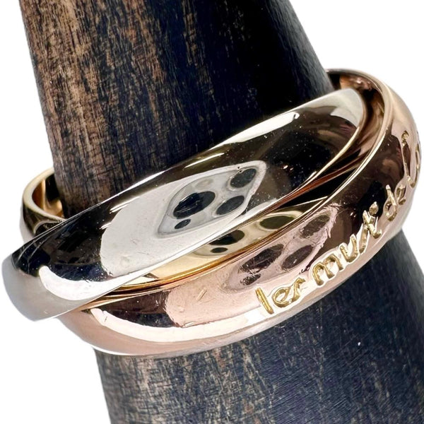 9.5号【CARTIER/カルティエ】 リング・指輪 トリニティ K18YGイエローゴールド 18金/K18PGピンクゴールド 18金/K18WGホワイトゴールド 18金 6.7g 50 レディース 【中古】【真子質店】【BL】 【SxT】