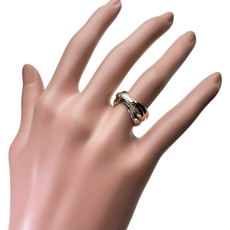 9.5号【CARTIER/カルティエ】 リング・指輪 トリニティ K18YGイエローゴールド 18金/K18PGピンクゴールド 18金/K18WGホワイトゴールド 18金 6.7g 50 レディース 【中古】【真子質店】【BL】 【SxT】