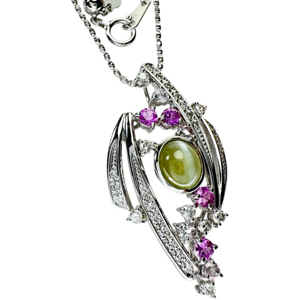 クリソベリルキャッツアイ 2.25ct ピンクサファイア/トパーズ 0.74ct ダイヤモンド 0.41ct ネックレス K18WGホワイトゴールド 18金 10.9g 45cm レディース
【中古】【真子質店】【NN】




【IDSY】