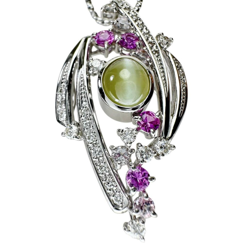クリソベリルキャッツアイ 2.25ct ピンクサファイア/トパーズ 0.74ct ダイヤモンド 0.41ct ネックレス K18WGホワイトゴールド 18金 10.9g 45cm レディース
【中古】【真子質店】【NN】




【IDSY】