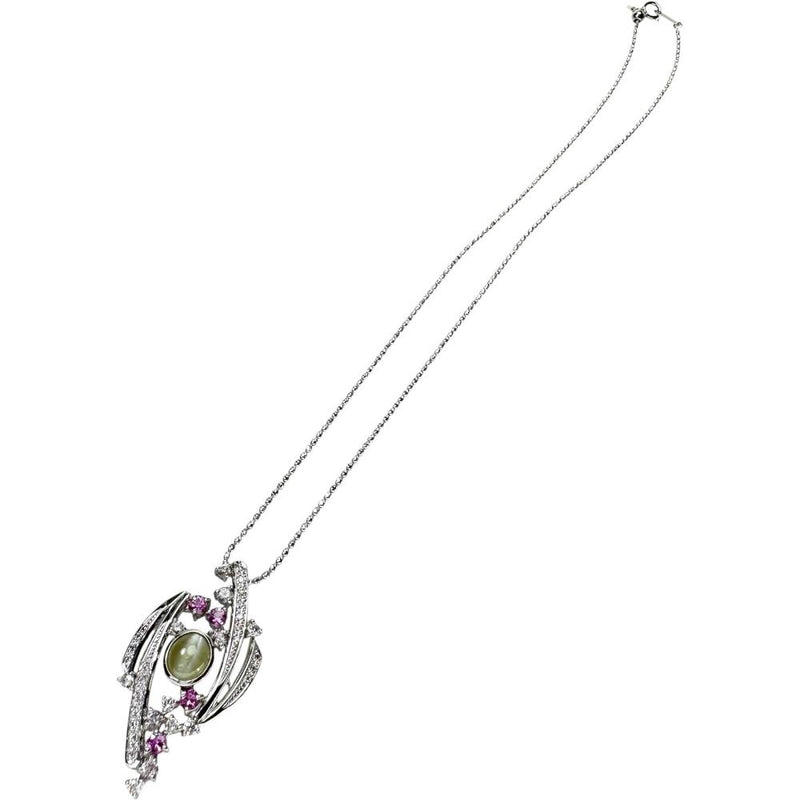 クリソベリルキャッツアイ 2.25ct ピンクサファイア/トパーズ 0.74ct ダイヤモンド 0.41ct ネックレス K18WGホワイトゴールド 18金 10.9g 45cm レディース
【中古】【真子質店】【NN】




【IDSY】