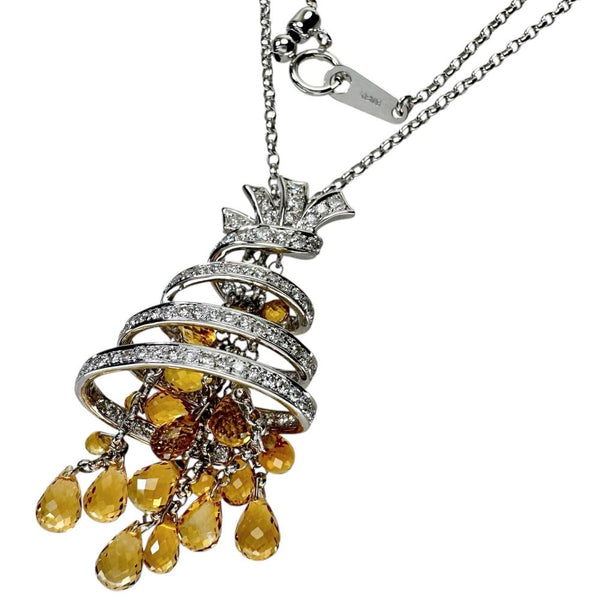 シトリン 計6.84ct ダイヤモンド 計0.94ct ネックレス K18WGホワイトゴールド 18金 11.4g 51cm レディース
【中古】【真子質店】【NN】




【IDMiMo】
