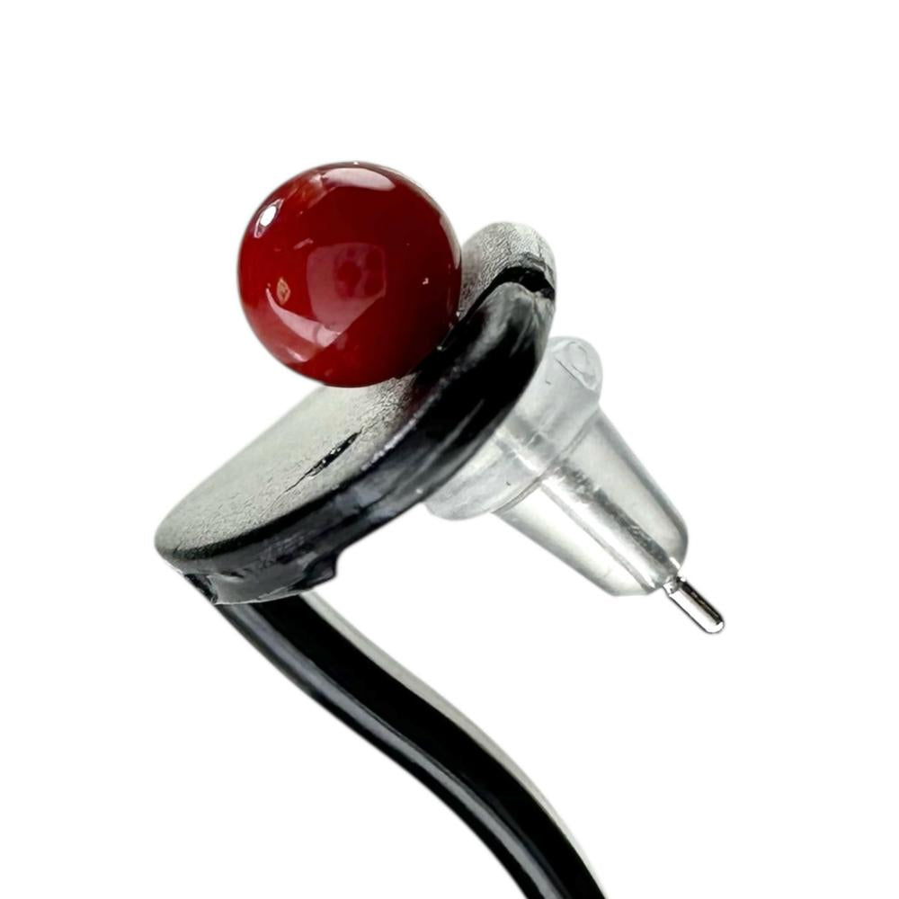 赤珊瑚4.9mm ピアス K14WGホワイトゴールド 14金 0.5g