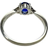 15.5号 ビルマ産非加熱サファイア 0.906ct ダイヤモンド 0.15ct リング・指輪 Pt900プラチナ 4.3g レディース 【中古】【真子質店】【NN】 【DSMo】