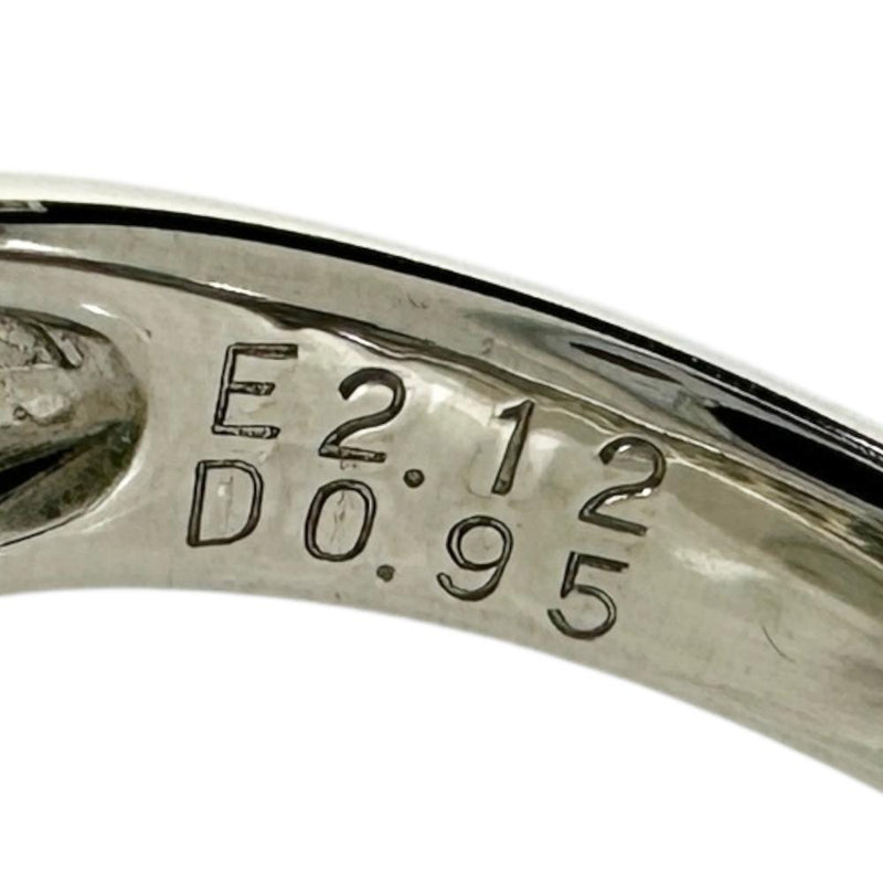 11.5号 雫/しずくデザイン エメラルド 2.12ct ダイヤモンド 0.95ct リング・指輪 Pt900プラチナ 8.9g レディース 【中古】【真子質店】【NN】 【TTxx】