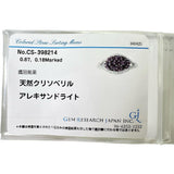 13.5号 アレキサンドライト 0.671ct ダイヤモンド 0.18ct リング・指輪 K18WGホワイトゴールド 18金 5.9g レディース 【中古】【真子質店】【NN】 【IxDMo】
