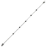 ブラックダイヤモンド/ダイヤモンド 1.70ct ブレスレット K18WGホワイトゴールド 18金 6.3g 17.5cm レディース 【中古】【真子質店】【NN】 【SSx】