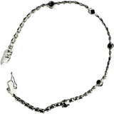 ブラックダイヤモンド/ダイヤモンド 1.70ct ブレスレット K18WGホワイトゴールド 18金 6.3g 17.5cm レディース 【中古】【真子質店】【NN】 【SSx】