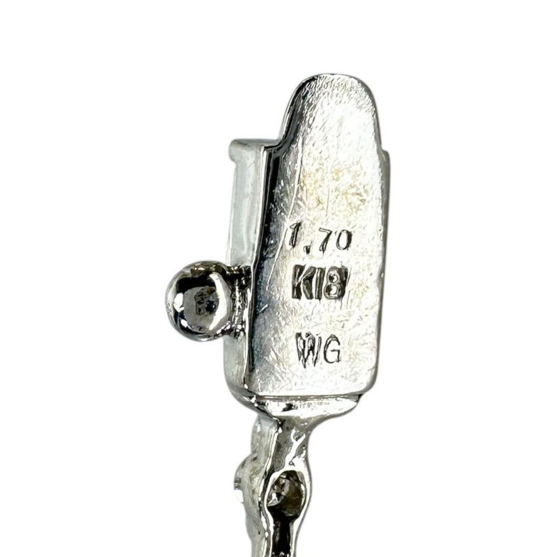 ブラックダイヤモンド/ダイヤモンド 1.70ct ブレスレット K18WGホワイトゴールド 18金 6.3g 17.5cm レディース 【中古】【真子質店】【NN】 【SSx】