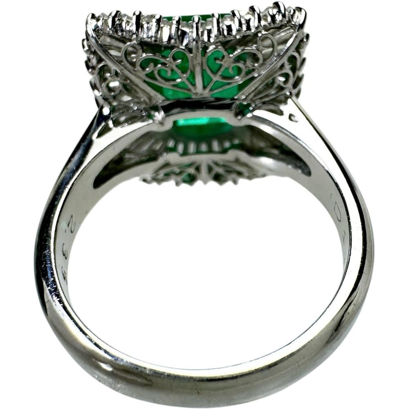 11.5号 エメラルド 2.35ct ダイヤモンド 1.28ct リング・指輪 Pt900プラチナ 9.4g レディース 【中古】【真子質店】【NN】 【TTKK】