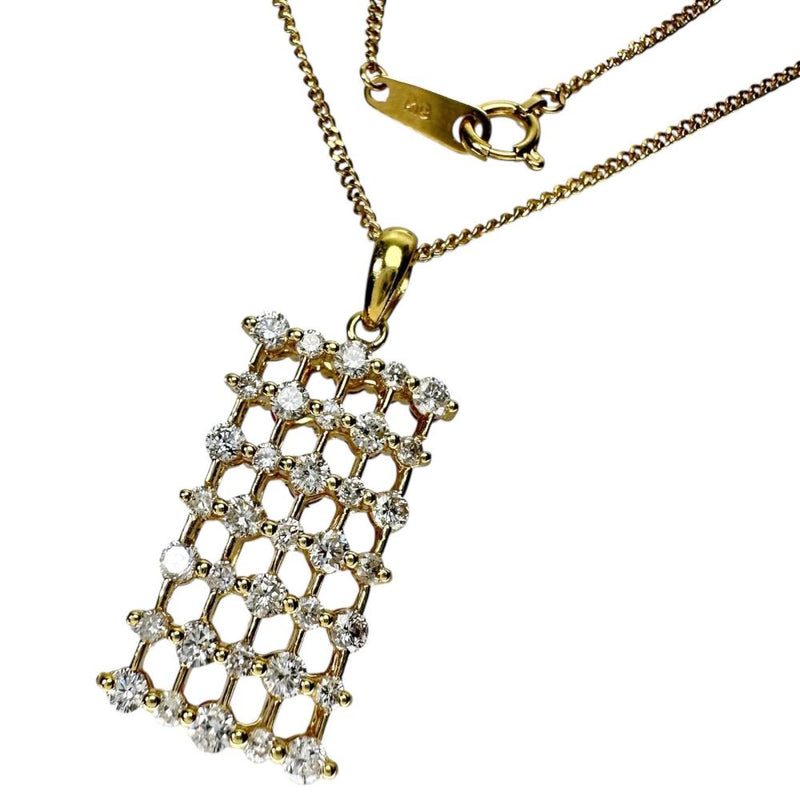 ルビー 計0.72ct ダイヤモンド 計1.30ct ネックレス K18ゴールド 18金 5.7g 40cm レディース 【中古】【真子質店】【NN】 【IIxx】