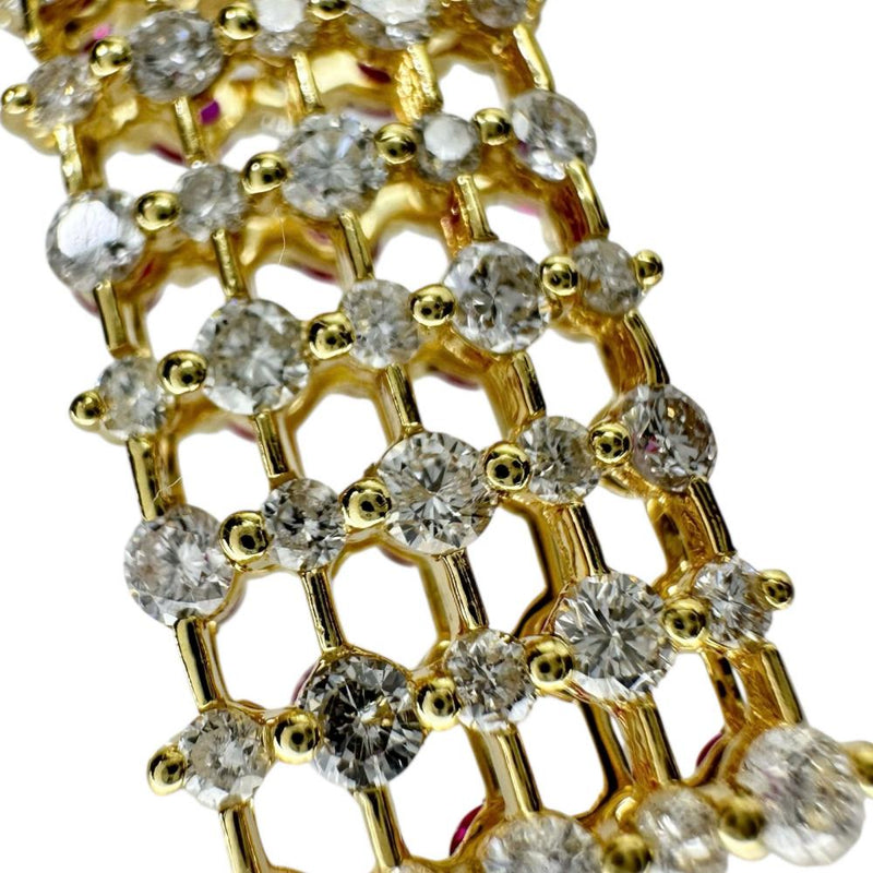 ルビー 計0.72ct ダイヤモンド 計1.30ct ネックレス K18ゴールド 18金 5.7g 40cm レディース 【中古】【真子質店】【NN】 【IIxx】