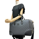 【GUCCI/グッチ】 696014 GGスプリーム インターロッキングG 2WAYショルダー ボストンバッグ レザー ブラックレザー レディース【中古】【真子質店】【BL】 【IMoxx】
