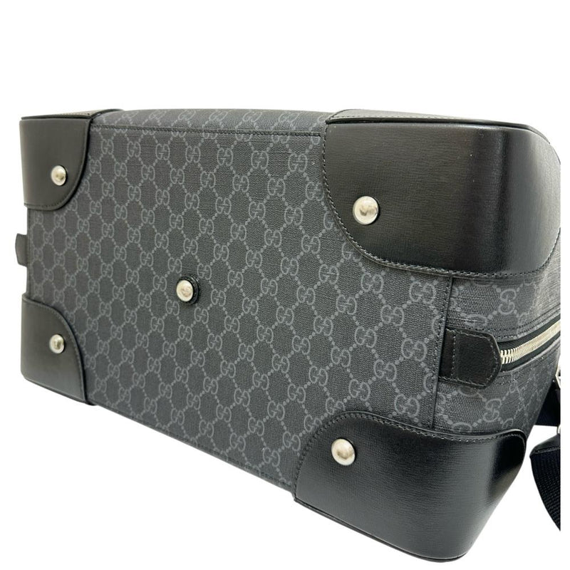 【GUCCI/グッチ】 696014 GGスプリーム インターロッキングG 2WAYショルダー ボストンバッグ レザー ブラックレザー レディース【中古】【真子質店】【BL】 【IMoxx】