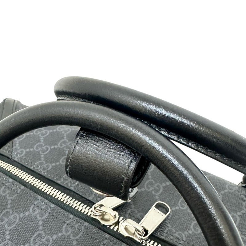【GUCCI/グッチ】 696014 GGスプリーム インターロッキングG 2WAYショルダー ボストンバッグ レザー ブラックレザー レディース【中古】【真子質店】【BL】 【IMoxx】