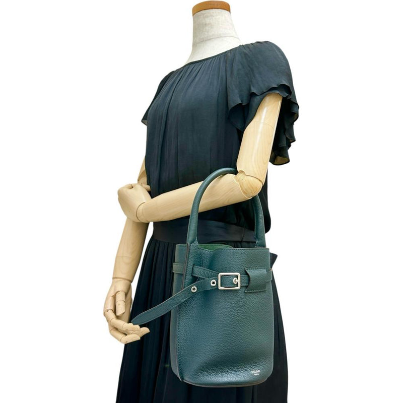 【CELINE/セリーヌ】 ビッグバッグ ナノ 2WAYバッグ ショルダー ハンドバッグ レザー グリーンレザー レディース【中古】【真子質店】【BL】 【Sxx】