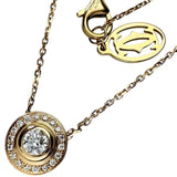 【CARTIER/カルティエ】 ダイヤ入り ダイヤモンド(中央:推定0.2ct程度) ネックレス ダムール K18ゴールド 18金 3.6g 41cm レディース 【中古】【真子質店】【GD】 【TTxx】