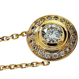【CARTIER/カルティエ】 ダイヤ入り ダイヤモンド(中央:推定0.2ct程度) ネックレス ダムール K18ゴールド 18金 3.6g 41cm レディース 【中古】【真子質店】【GD】 【TTxx】