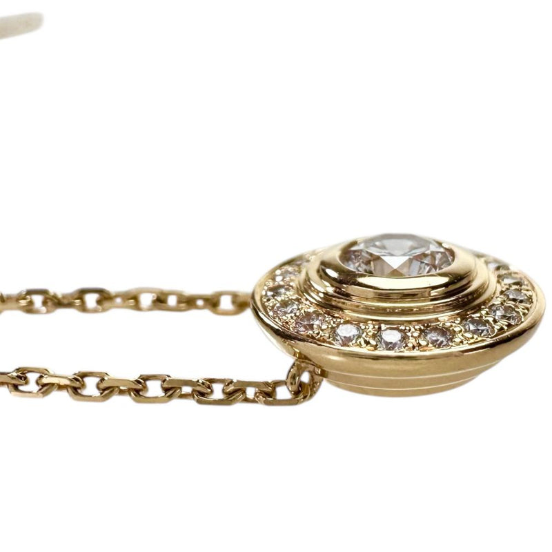 【CARTIER/カルティエ】 ダイヤ入り ダイヤモンド(中央:推定0.2ct程度) ネックレス ダムール K18ゴールド 18金 3.6g 41cm レディース 【中古】【真子質店】【GD】 【TTxx】