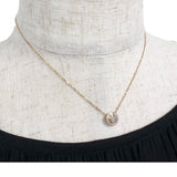 【CARTIER/カルティエ】 ダイヤ入り ダイヤモンド(中央:推定0.2ct程度) ネックレス ダムール K18ゴールド 18金 3.6g 41cm レディース 【中古】【真子質店】【GD】 【TTxx】