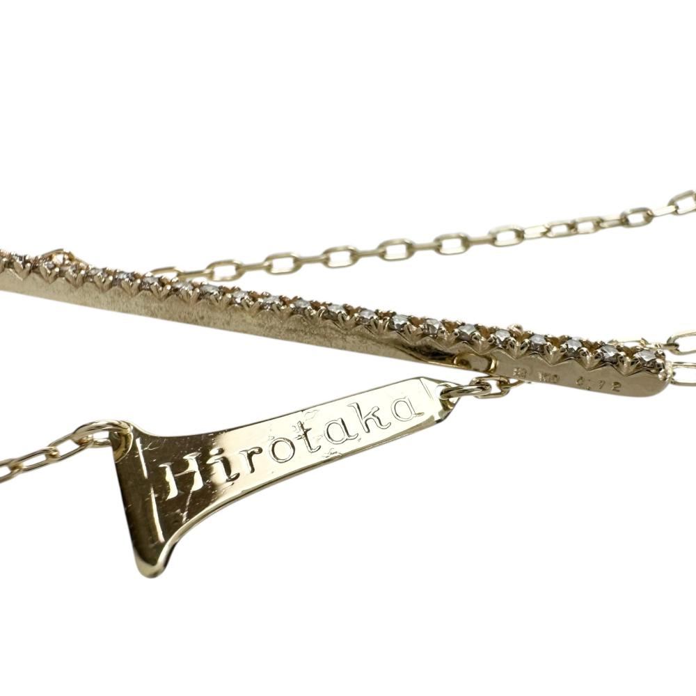 Hirotaka⭐︎ヒロタカ⭐︎K10YG⭐︎ダイヤモンド ロングチェーン Hirotaka/ヒロタカ ダイヤモンド 計0.12ct ネックレス ゴサマー ロング