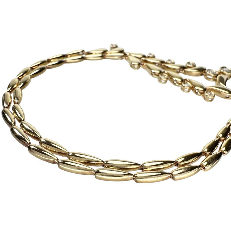 ダイヤモンド 計0.55ct ネックレス K18ゴールド 18金 20.2g 40cm レディース 【中古】【真子質店】【NN】 【TYDx】