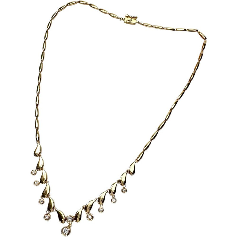ダイヤモンド 計0.55ct ネックレス K18ゴールド 18金 20.2g 40cm レディース 【中古】【真子質店】【NN】 【TYDx】