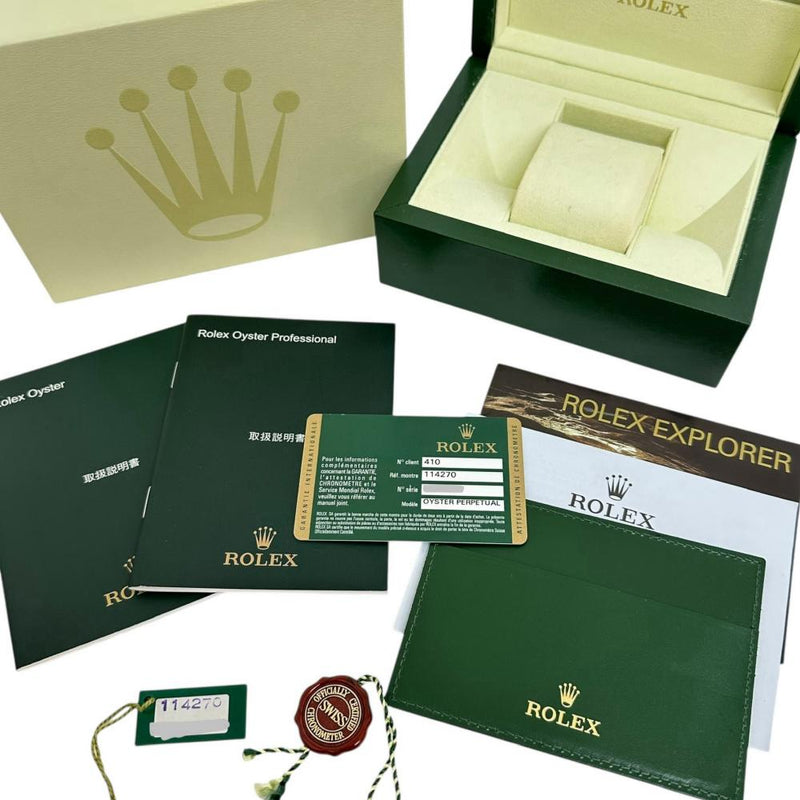 【ROLEX/ロレックス】 エクスプローラー1 114270  箱/保あり 腕時計 ステンレススチール 自動巻き/オートマ V番（2009年） ブラック文字盤/シルバーブレス メンズ
【中古】【真子質店】【BL】




【MoMixx】
【ex】
