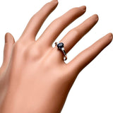 12号 サファイア 0.919ct ダイヤモンド 0.11ct リング・指輪 Pt950プラチナ 2.8g レディース 【中古】【真子質店】【NN】 【MoIK】