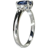 12号 サファイア 1.403ct ダイヤモンド 0.25ct リング・指輪 Pt950プラチナ 4.4g レディース 【中古】【真子質店】【NN】 【IIMoMo】