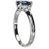12号 サファイア 1.403ct ダイヤモンド 0.25ct リング・指輪 Pt950プラチナ 4.4g レディース 【中古】【真子質店】【NN】 【IIMoMo】
