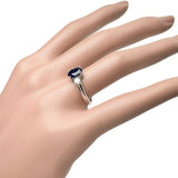 12号 サファイア 1.403ct ダイヤモンド 0.25ct リング・指輪 Pt950プラチナ 4.4g レディース 【中古】【真子質店】【NN】 【IIMoMo】