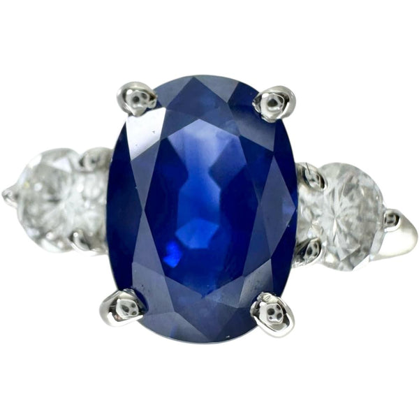 12号 サファイア 1.291ct ダイヤモンド 0.25ct リング・指輪 Pt950プラチナ 4.2g レディース 【中古】【真子質店】【NN】 【IxKMi】