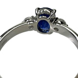 12号 サファイア 1.291ct ダイヤモンド 0.25ct リング・指輪 Pt950プラチナ 4.2g レディース 【中古】【真子質店】【NN】 【IxKMi】