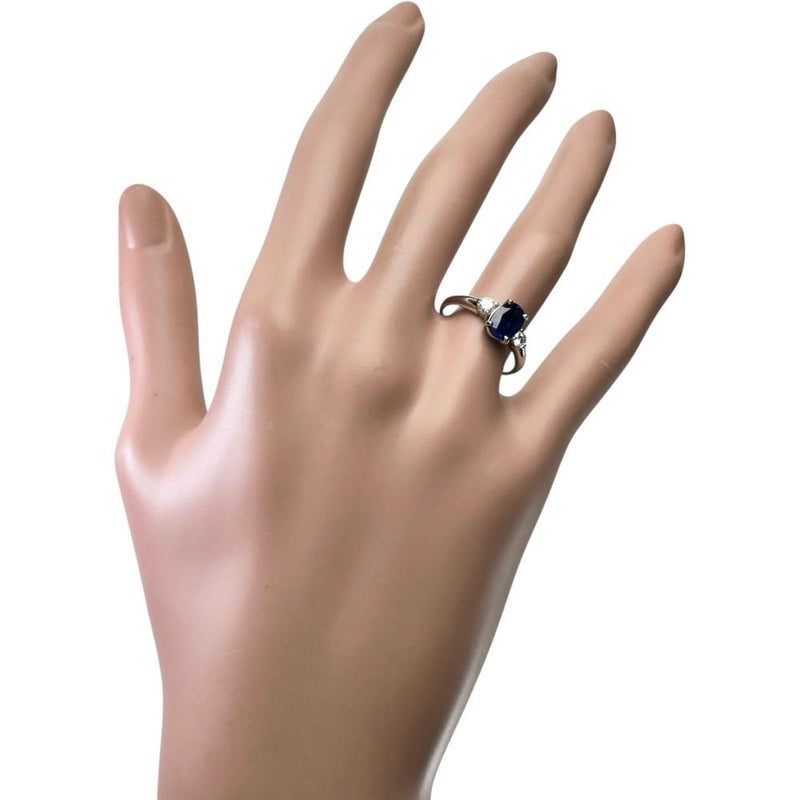 12号 サファイア 1.291ct ダイヤモンド 0.25ct リング・指輪