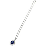 サファイア 1.12ct ダイヤモンド 0.31ct ネックレス Pt900プラチナ/Pt850プラチナ 5.5g 40cm レディース 【中古】【真子質店】【NN】 【MiMoMi】