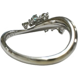 16号 パライバトルマリン 0.12ct ダイヤモンド 0.38ct リング・指輪 K18WGホワイトゴールド 18金 4.6g レディース 【中古】【真子質店】【NN】 【IIxx】