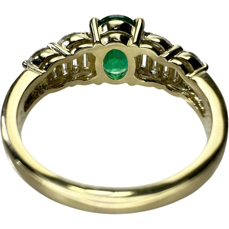 13号 エメラルド 1.232ct ダイヤモンド 0.84ct リング・指輪 K18ゴールド 18金 5.3g レディース 【中古】【真子質店】【NN】 【TMaIx】