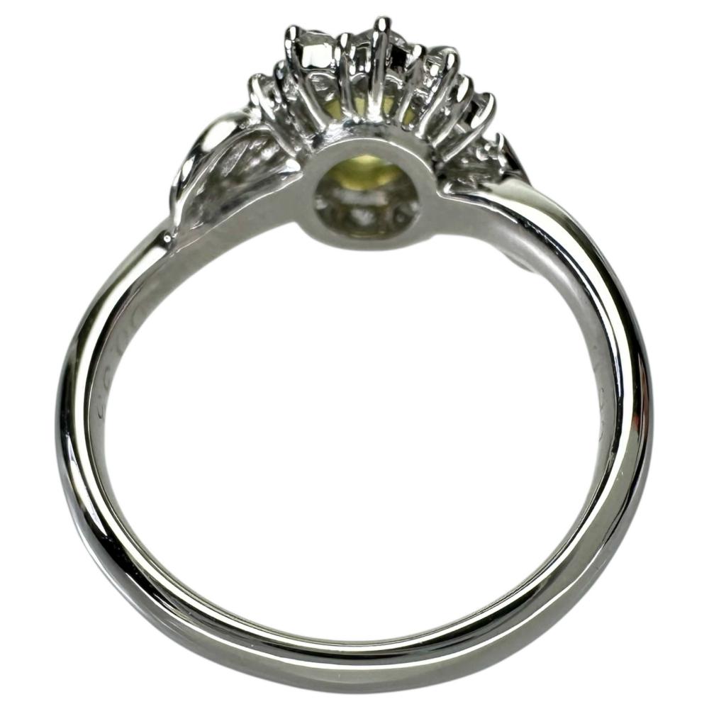 ☆Pt900リング クリソベリルキャッツアイ1.76ct D0.93ct 9号☆ ☆Pt900リング クリソベリルキャッツアイ1.76ct D0.93ct 9号☆