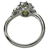 9号 クリソベリルキャッツアイ 0.99ct ダイヤモンド 0.33ct リング・指輪 Pt900プラチナ 5.4g レディース 【中古】【真子質店】【NN】 【DKS】