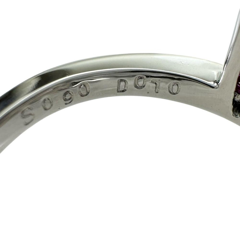 11号 ルビー 0.60ct サファイア 0.90ct ダイヤモンド 0.10ct リング・指輪 K18WGホワイトゴールド 18金 5.6g レディース 【中古】【真子質店】【NN】 【SxY】