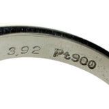 13号 カボションエメラルド 3.92ct ダイヤモンド 0.41ct リング・指輪 Pt900プラチナ 7.8g レディース 【中古】【真子質店】【NN】 【ITSMi】