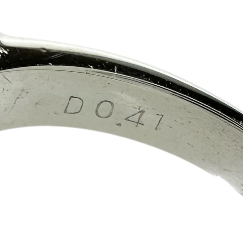 13号 カボションエメラルド 3.92ct ダイヤモンド 0.41ct リング・指輪 Pt900プラチナ 7.8g レディース 【中古】【真子質店】【NN】 【ITSMi】