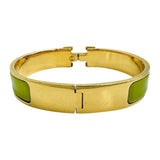 【HERMES/エルメス】 バングル クリッククラックPM GP 31.3g グリーン/ゴールド レディース 【中古】【真子質店】【GD】 【DTS】
