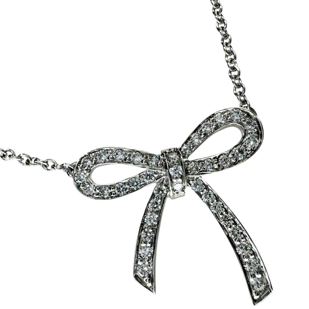 TIFFANY&Co./ティファニー】 ボウ リボン ダイヤモンド ネックレス